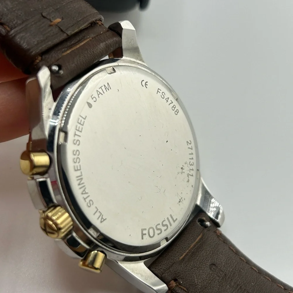 Fossil Dean FS4788 Men's Stainless Steel Analog Dial Quartz Watch 582